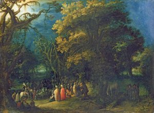 洗礼者ヨハネの説教（銅に油彩） 作： Adam Elsheimer